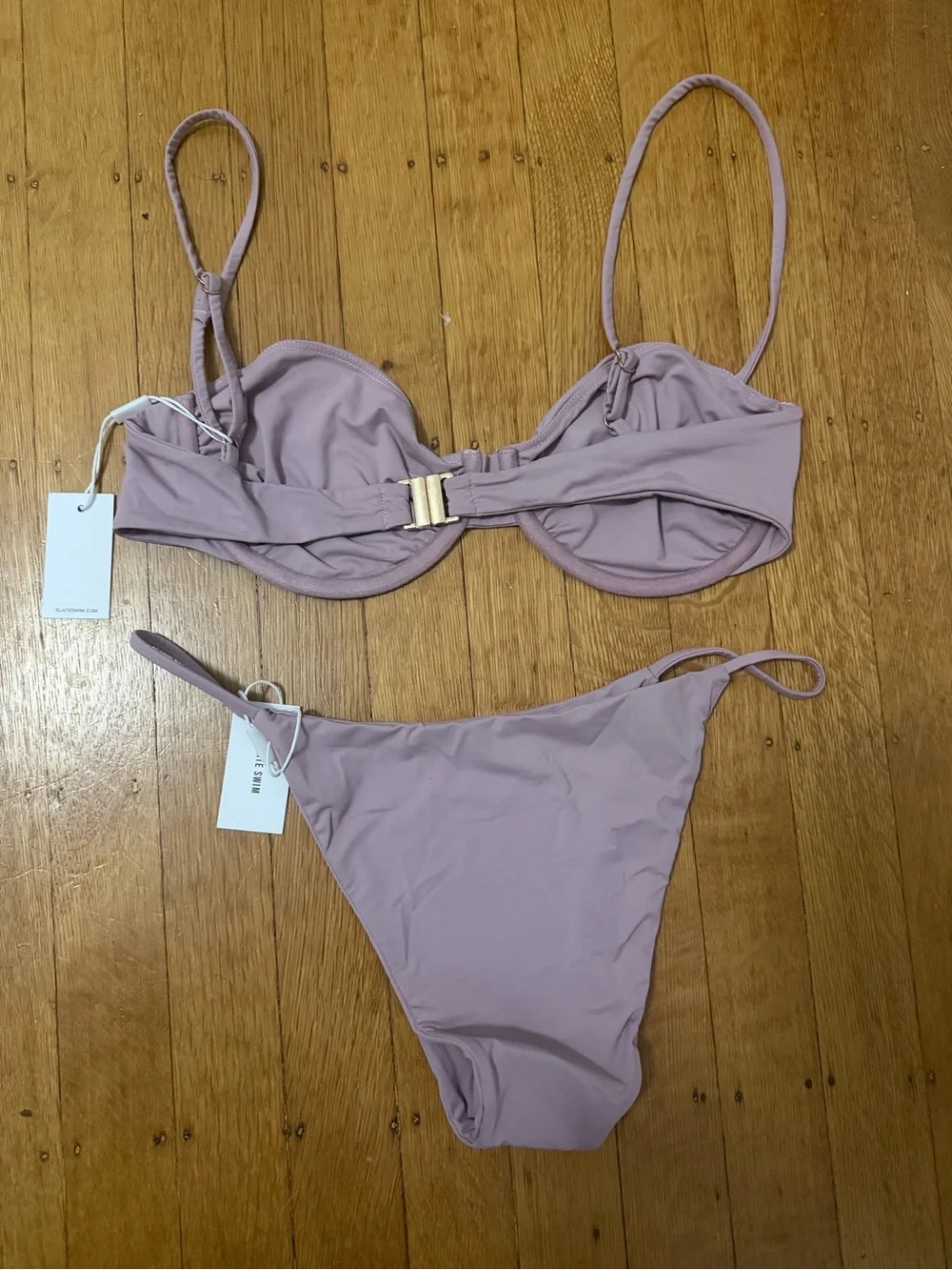 Slate Swim Fox top and bottoms set
